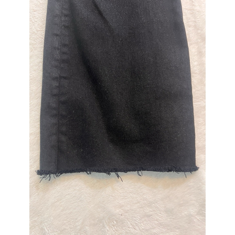 L'agence Kendra High Rise Cropped Flare Pant Noir Coated Cotton Stretch Size 27 - Picture 4 of 10